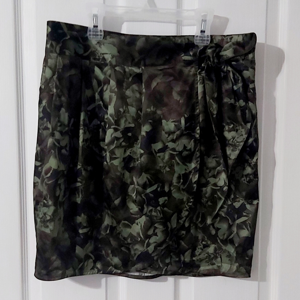 Satin wrap around skirt